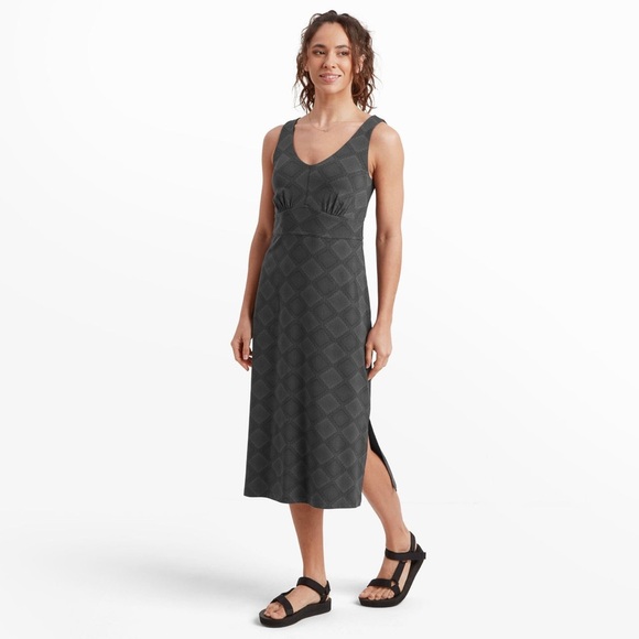 NWT SHERPA Neha Colour: Black Barely There Midi Dress Women’s Size L - Picture 1 of 13